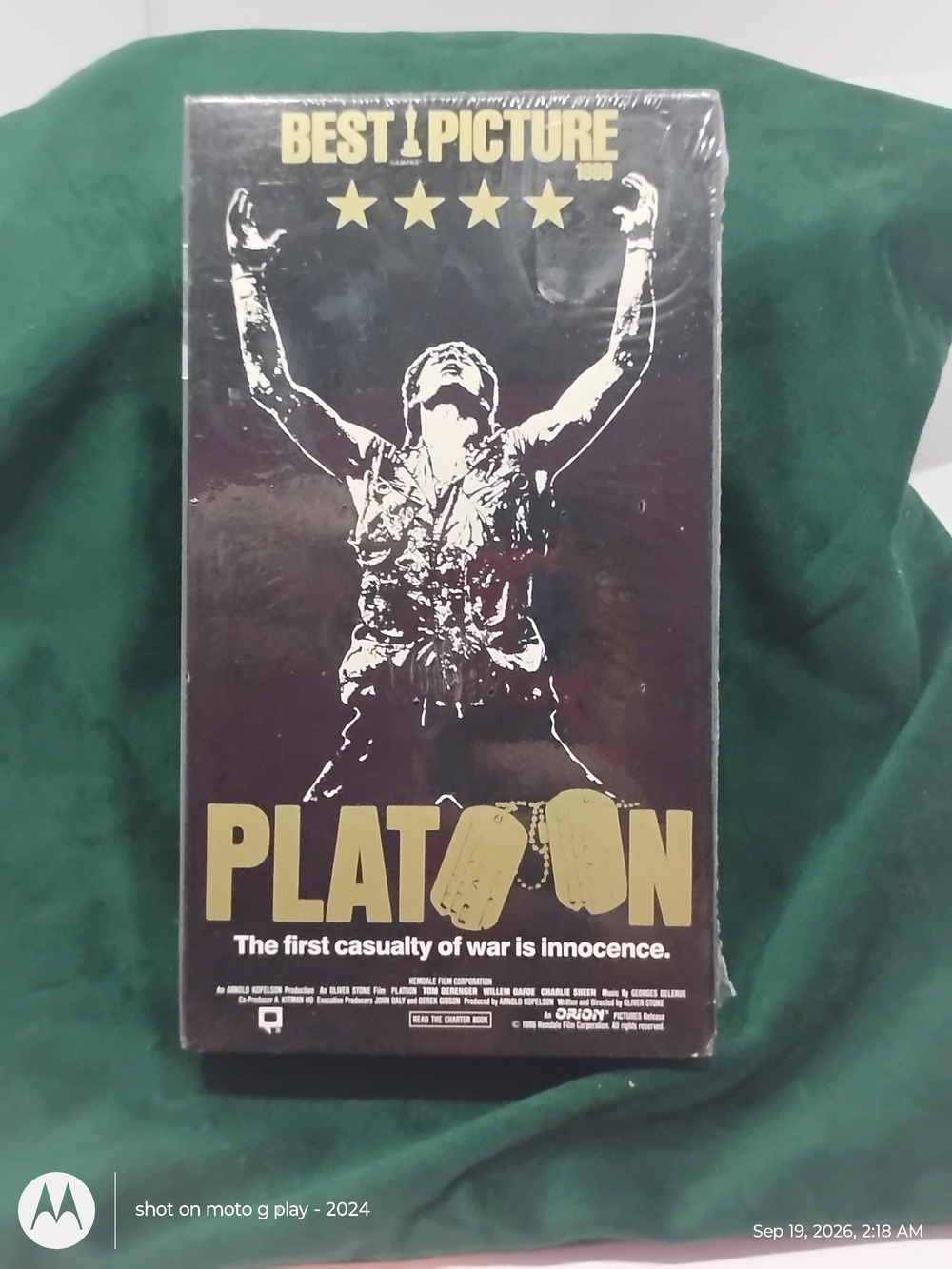 Platoon (Best Picture) Gold & Black Collector VHS